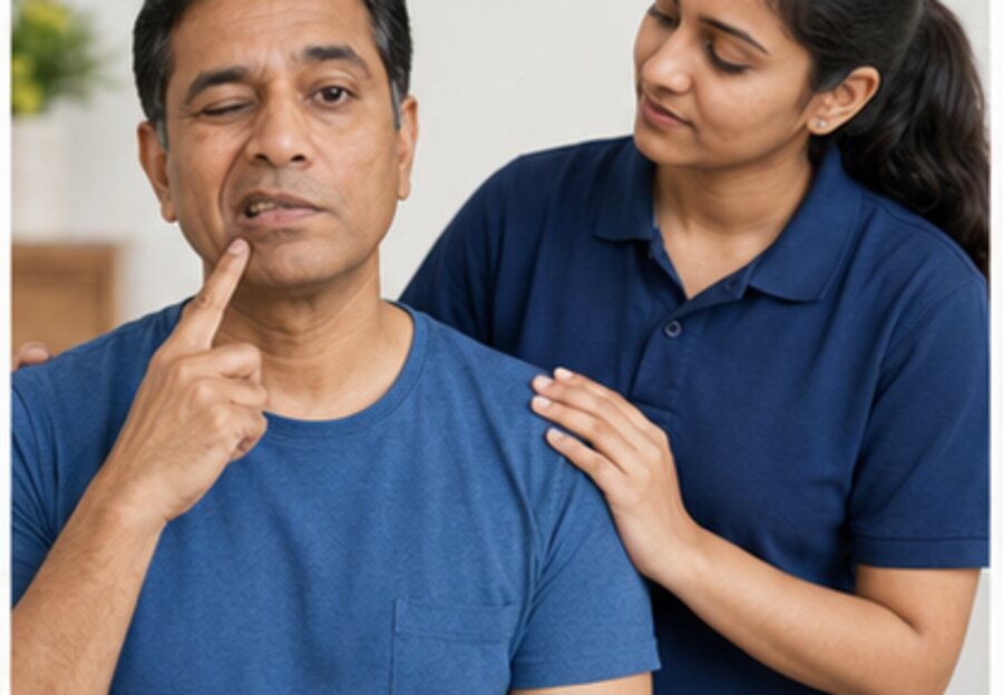 Guided facial exercise for Bell's palsy rehabilitation